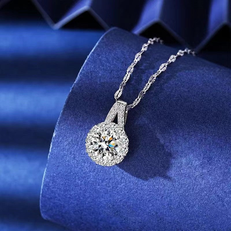 🤱🤶Moissanite Necklace 925 Silver Pendant, Gifts for the Greatest Mum💌
