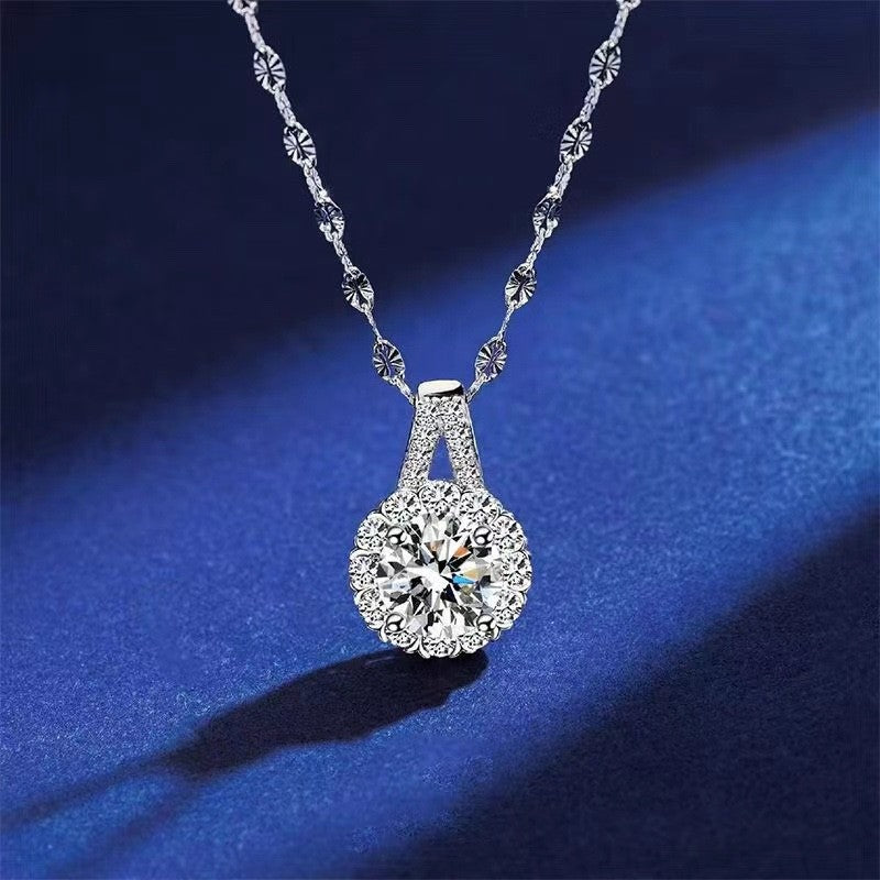 🤱🤶Moissanite Necklace 925 Silver Pendant, Gifts for the Greatest Mum💌