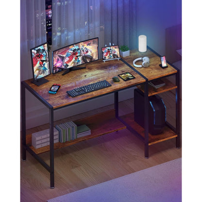 47"Gaming Desk With Modern Monitor Stand